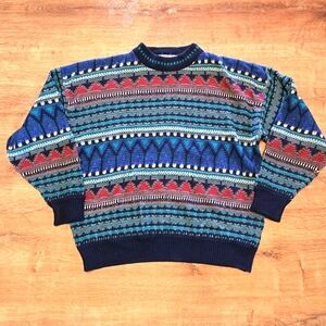 Vintage McGregor Multicolor Crewneck Sweater with Geometric Patterns